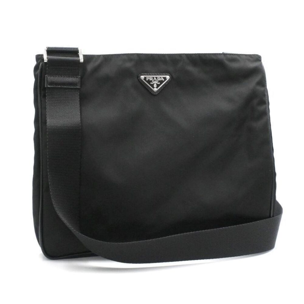Prada Tessuto Shoulder Bag Black Triangle Crossbody